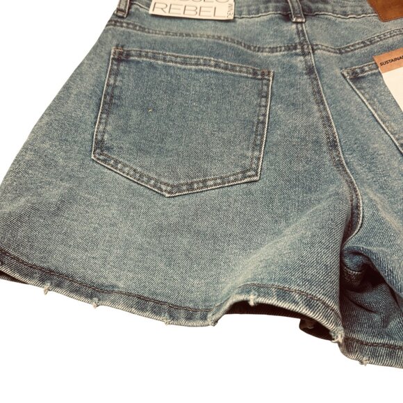 Project Rebel Women's Sustainable Denim Midi Shorts Blue.Size 11 - Picture 5 of 8